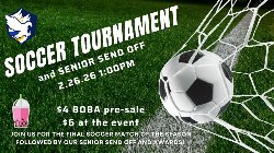 Soccer tournament and senior sendoff 2/26/26